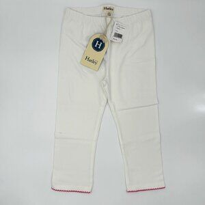 NWT Hatley White Leggings with Pink Trim